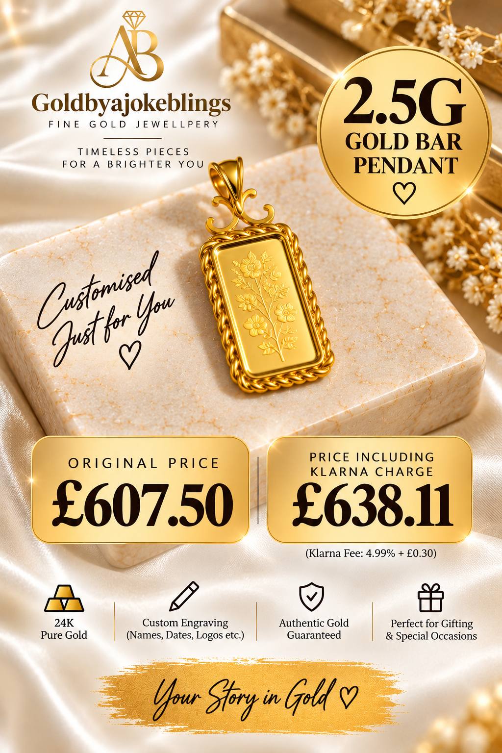 2.5GRAM CUSTOMIZED GOLD BAR