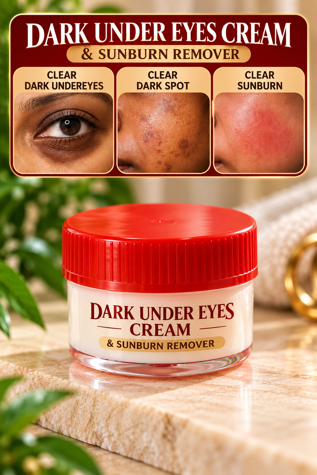 Dark under eyes Cream & Sunburn remover